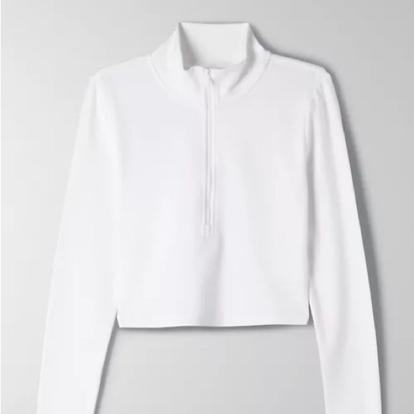 Sunday Best White Monarch 1/2 Zip Longsleeve - Picture 3 of 7